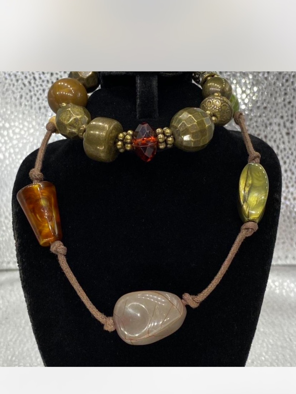 *** Southwestern ^^^  Multicolor Beaded Necklace / Bracelet *^*Earth Tones